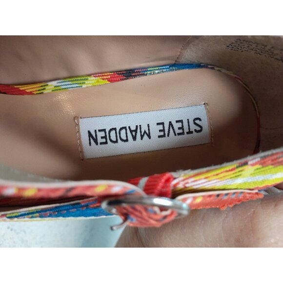 Madden Womens Chunky Heel Y2K Plaid Preppy Strap Size 6.5 Shoes - Picture 10 of 11